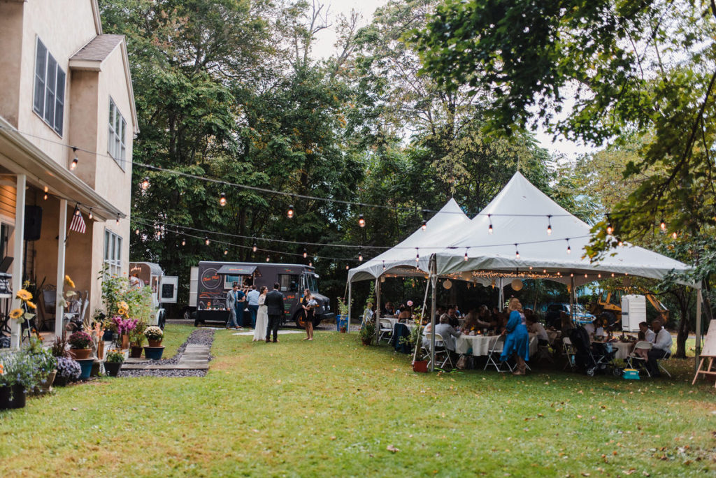 backyard tent wedding